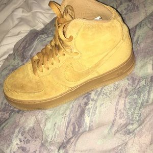 High top tan airforces
